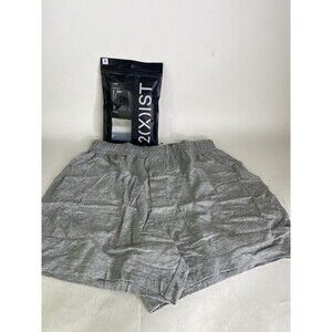 2xist Luxe Dream Knit Boxer Shorts Underwear Gray Heather Mens Size S
